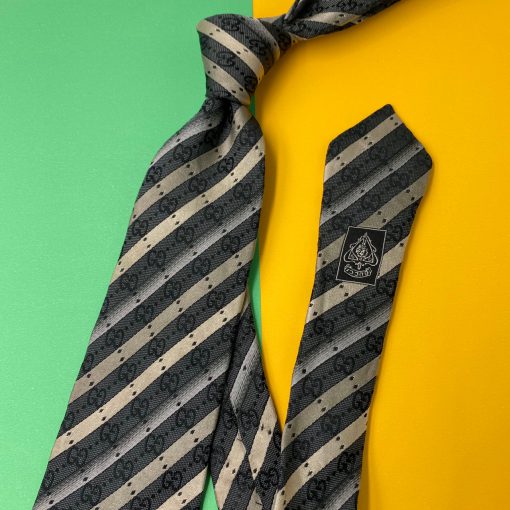 Gucci Necktie - Dark Grey - Front