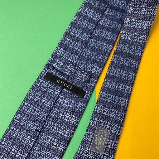 Gucci Necktie - Navy Blue - Back