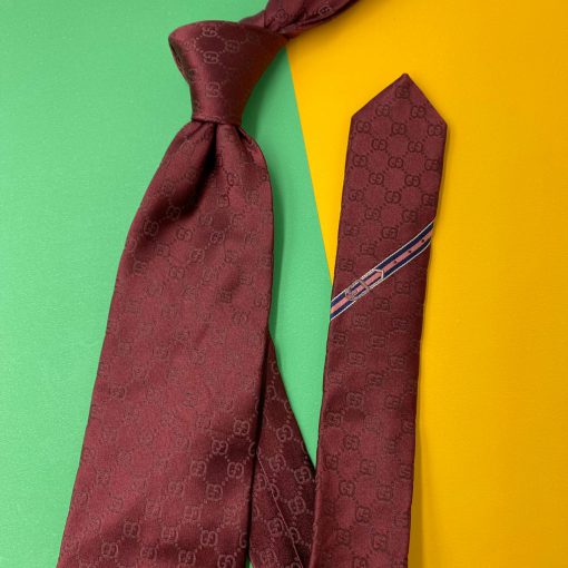 Gucci Necktie - Red Burgundy - Front