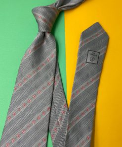 Chanel Necktie - Gray/Pink - Front