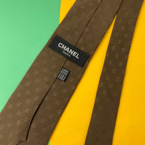 Chanel Necktie - Brown - Back