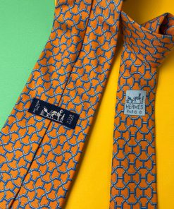 Hermès Necktie - Orange - Back