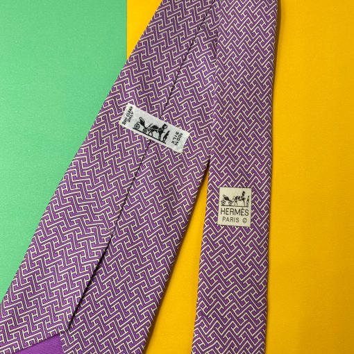 Hermès Necktie - Purple - Back